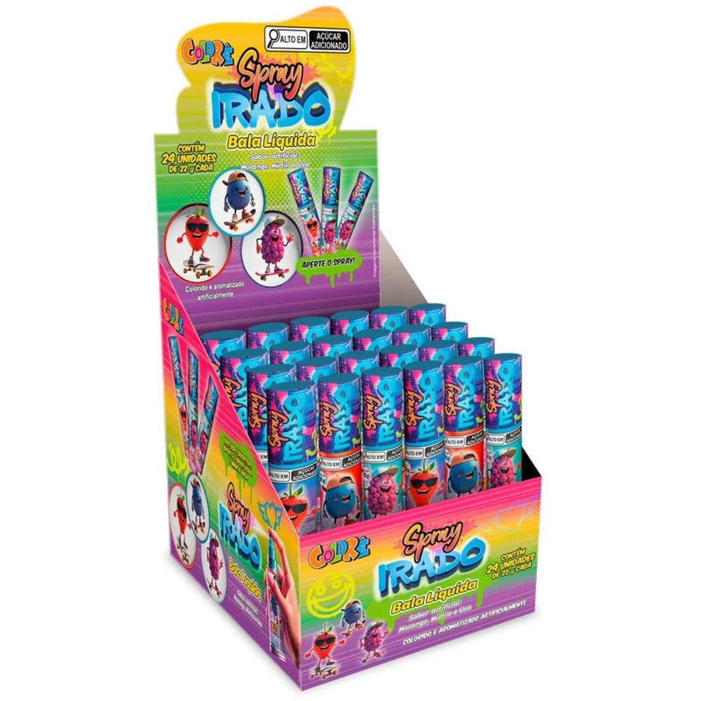 Doce Spray Irado Bala Liquida (S) Colore (Dp.c/24) - imagem 4