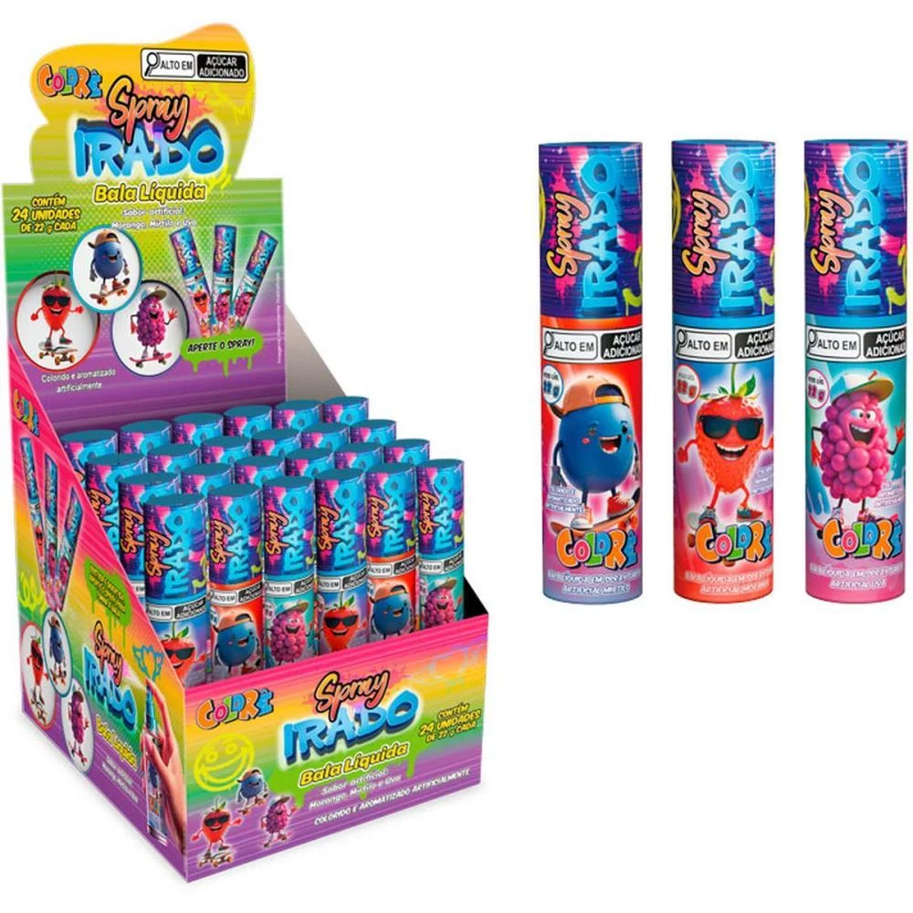 Doce Spray Irado Bala Liquida (S) Colore (Dp.c/24) - imagem 5