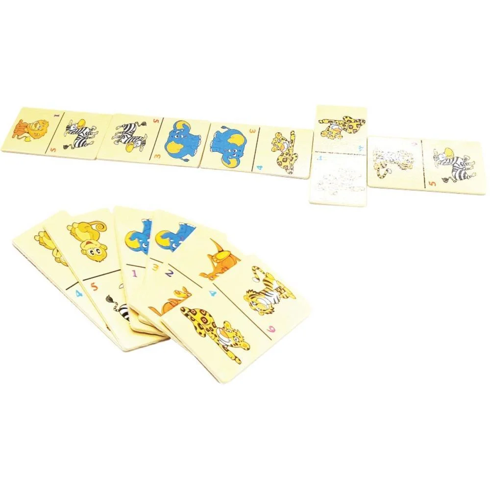 Domino Animais Em Madeira 28Pcs Toy Mix (Unidade) - imagem 4