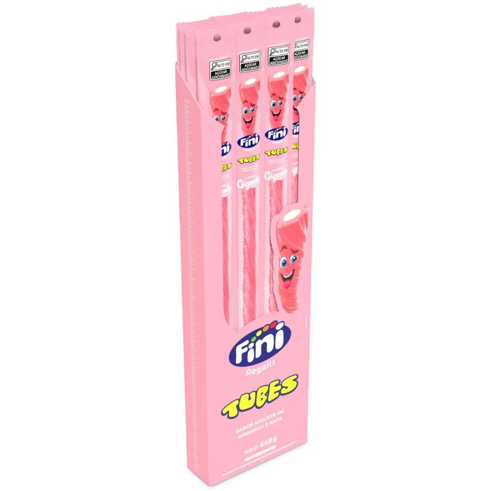 Doce Tubes Iogurte 27G Gigante Fini (Cx.c/24) - imagem 3