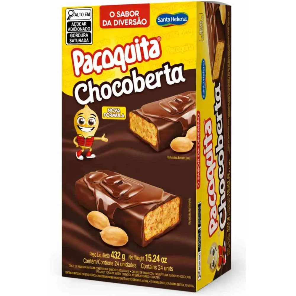 Doce Pacoquita Cob/ Chocolate 432G. Santa Helena (Dp.c/24) - imagem 3