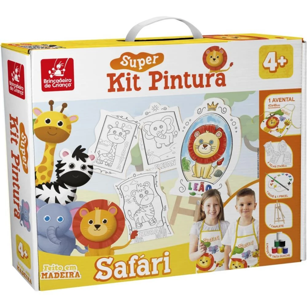 Brinquedo Para Colorir Safari Super Kit C/4 Telas Brinc. De Crianca (Unidade) - imagem 2