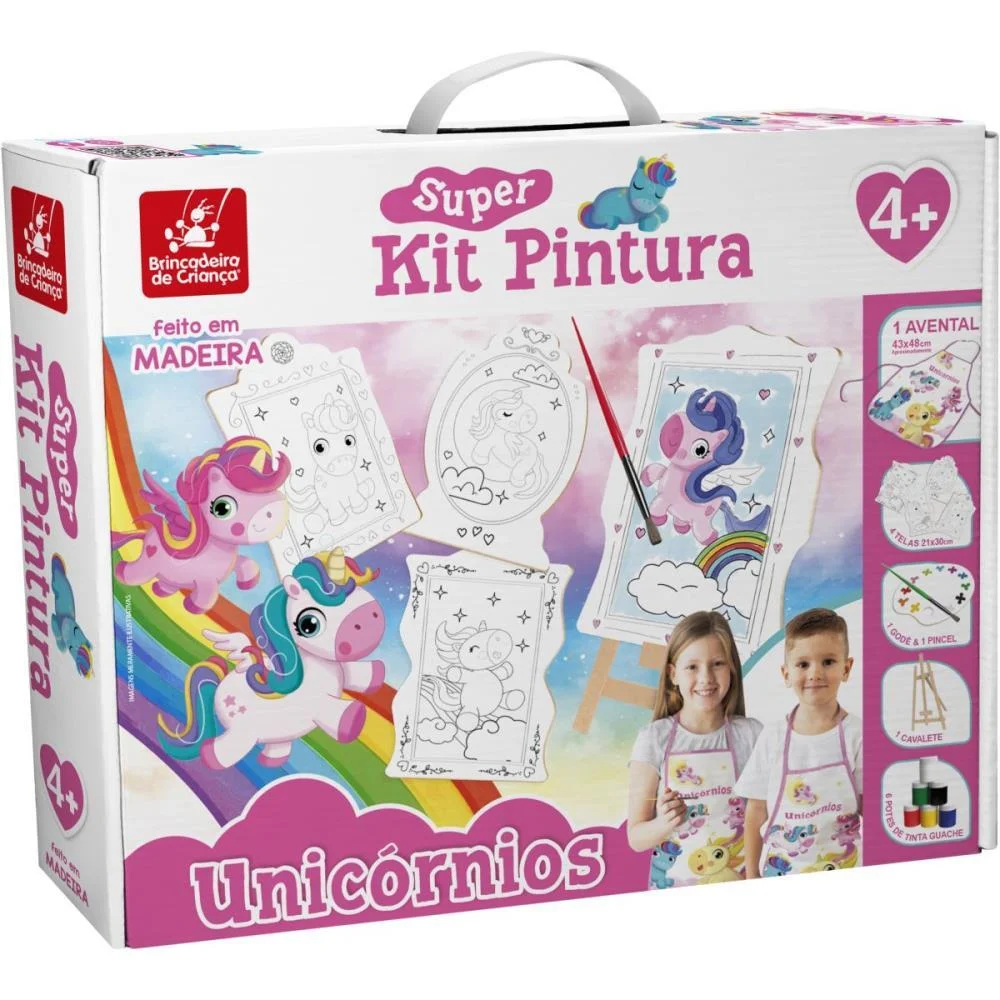 Brinquedo Para Colorir Unicornio Super Kit C/4 Telas Brinc. De Crianca (Unidade) - imagem 2