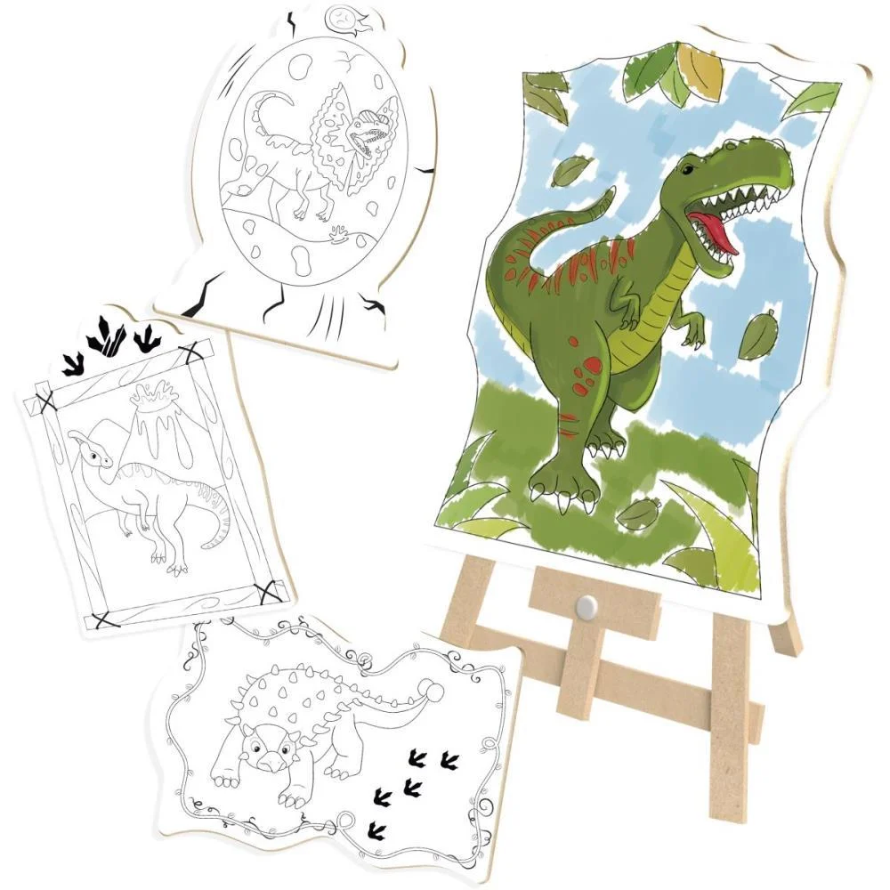 Brinquedo Para Colorir Dinossauro Super Kit C/4 Telas Brinc. De Crianca (Unidade) - imagem 2