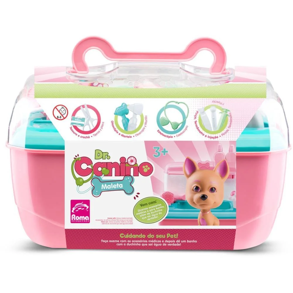 Brincando De Profissoes Doutor Canino Maleta Rosa Roma (Unidade) - imagem 10