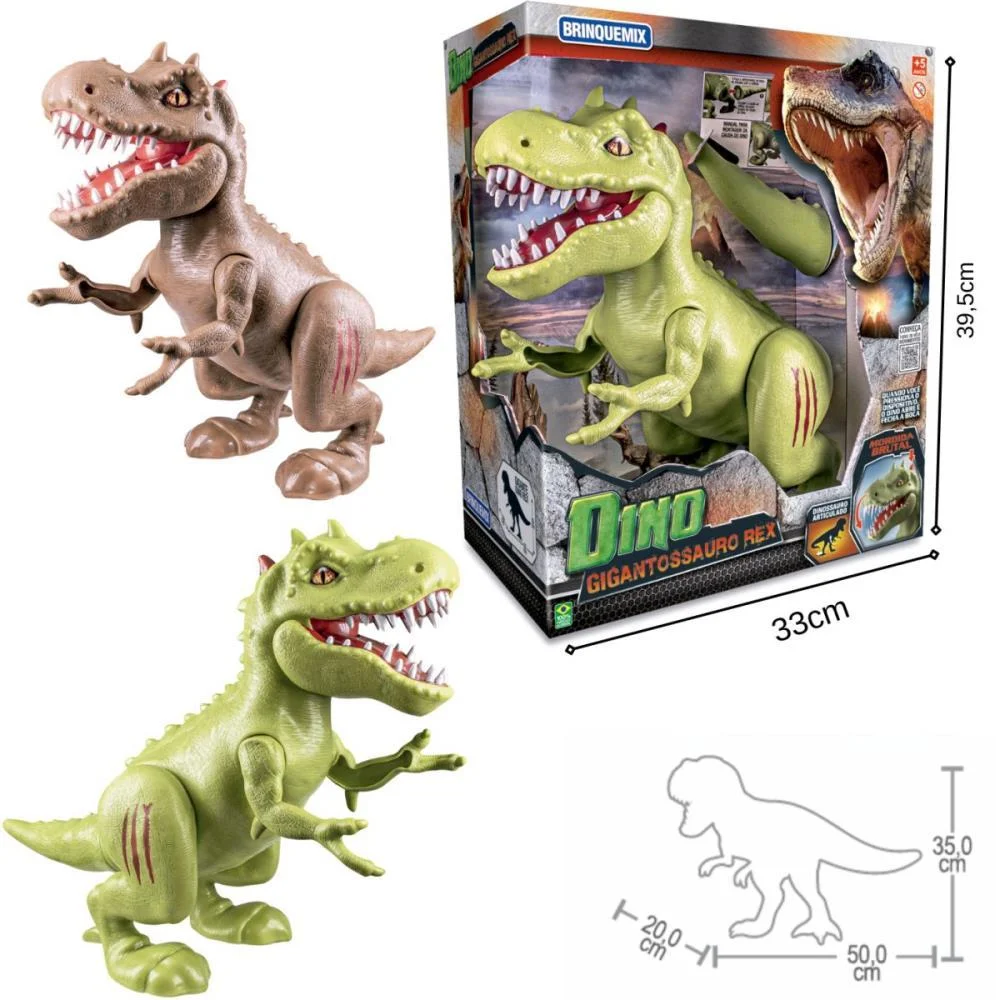 Dinossauro Gigantossauro Dino Rex Artic. Brinquemix (Unidade) - imagem 3