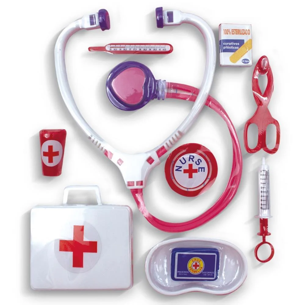 Brincando De Profissoes Kit Medico Nurse Set C/10Pcs Pica Pau (Unidade) - imagem 3