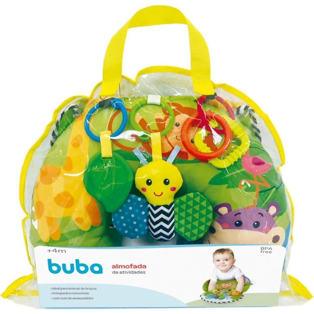 Brinquedo Para Bebe Almofada Atividades C/Mordedor Buba (Unidade) - imagem 9