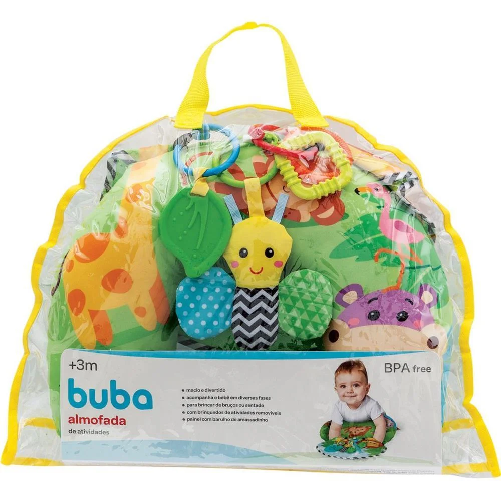 Brinquedo Para Bebe Almofada Atividades C/Mordedor Buba (Unidade) - imagem 10