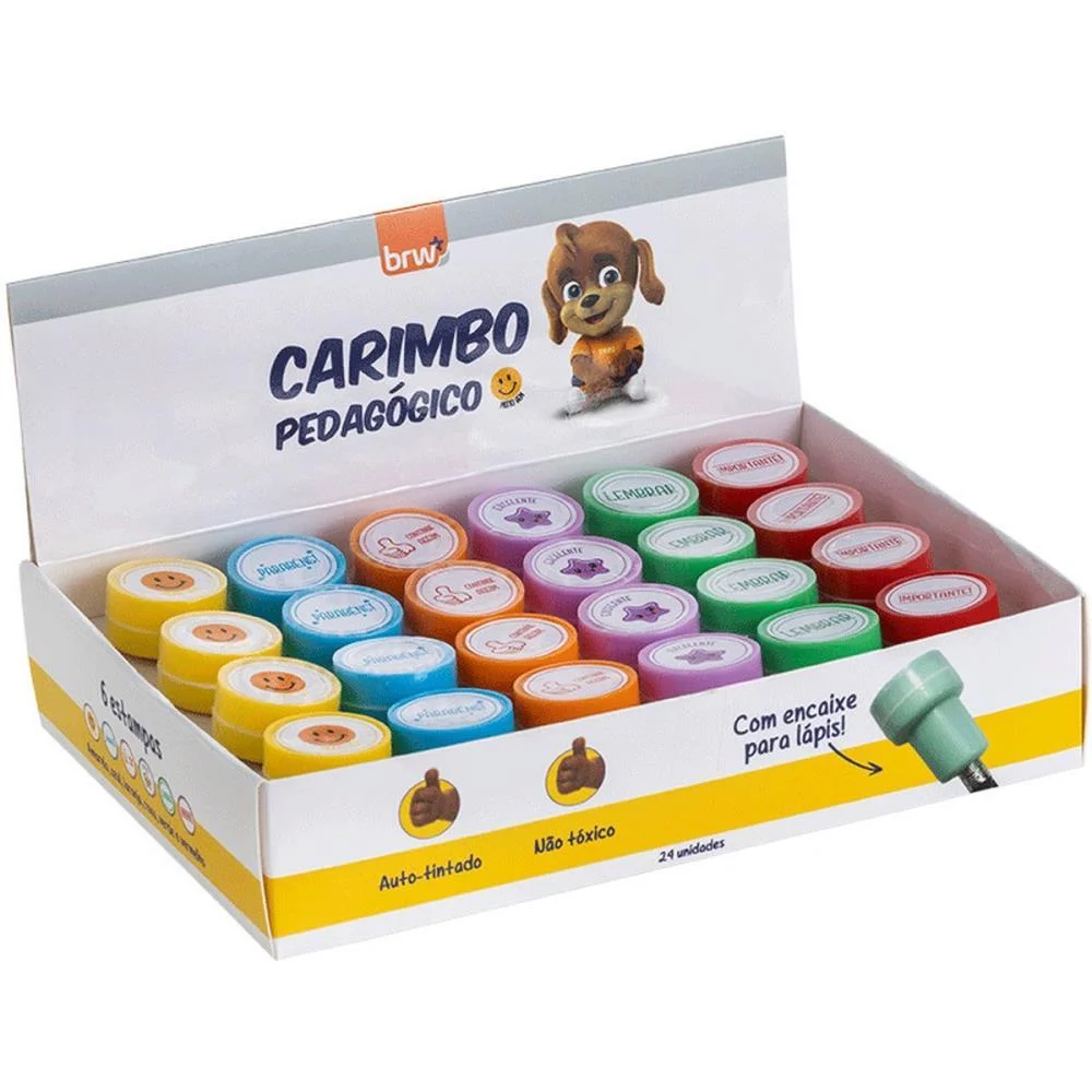 Carimbo Pedagogico 6 Modelos Sortidos Brw (Dp.c/24) - imagem 3
