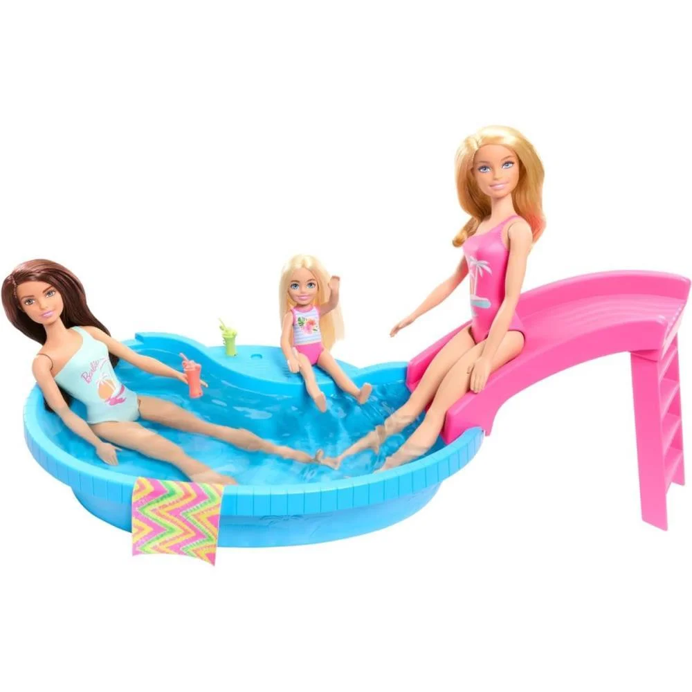 Barbie Estate Piscina Glam Com Boneca Loira Mattel (Unidade) - imagem 5