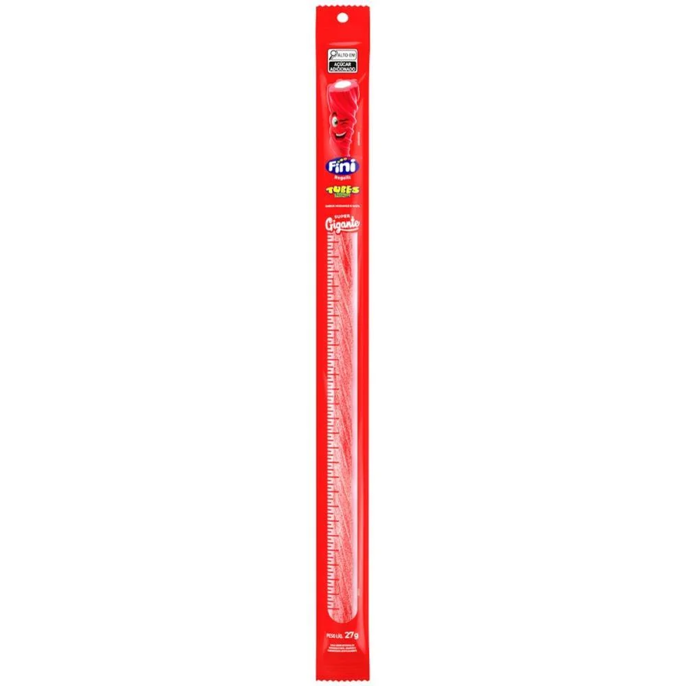 Doce Tubes Morango Citrico 27G Giga Fini (Cx.c/24) - imagem 2