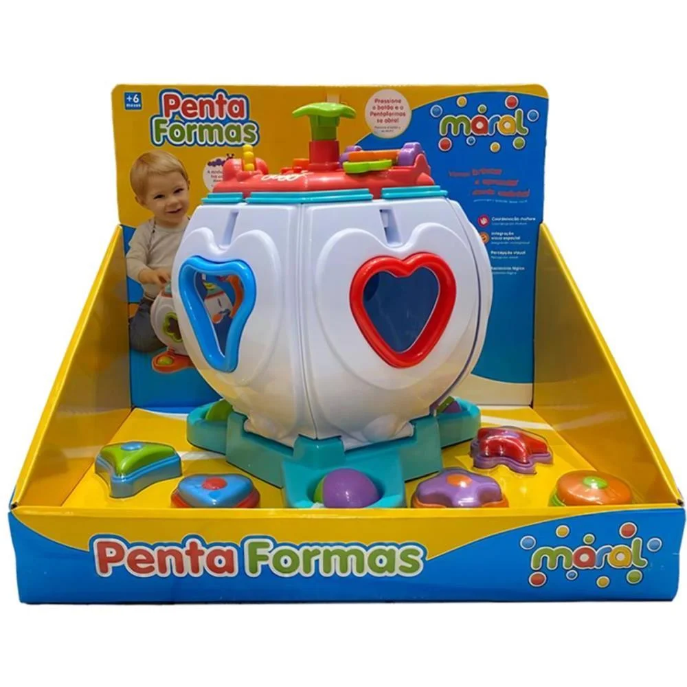 Brinquedo Educativo Pentaformas C/Som E Blocos Maral (Unidade) - imagem 5
