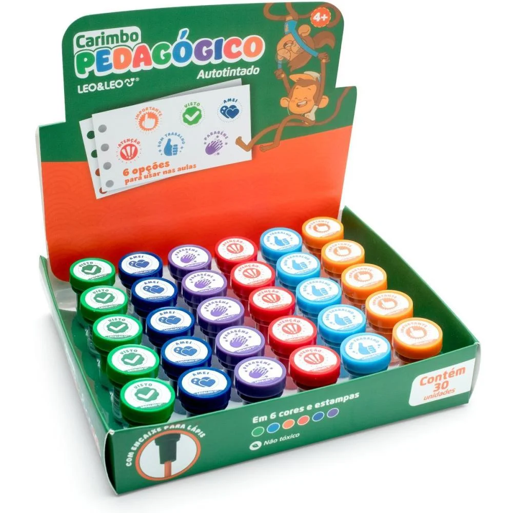 Carimbo Pedagogico 6 Modelos Sortidos Leonora (Dp.c/30) - imagem 2