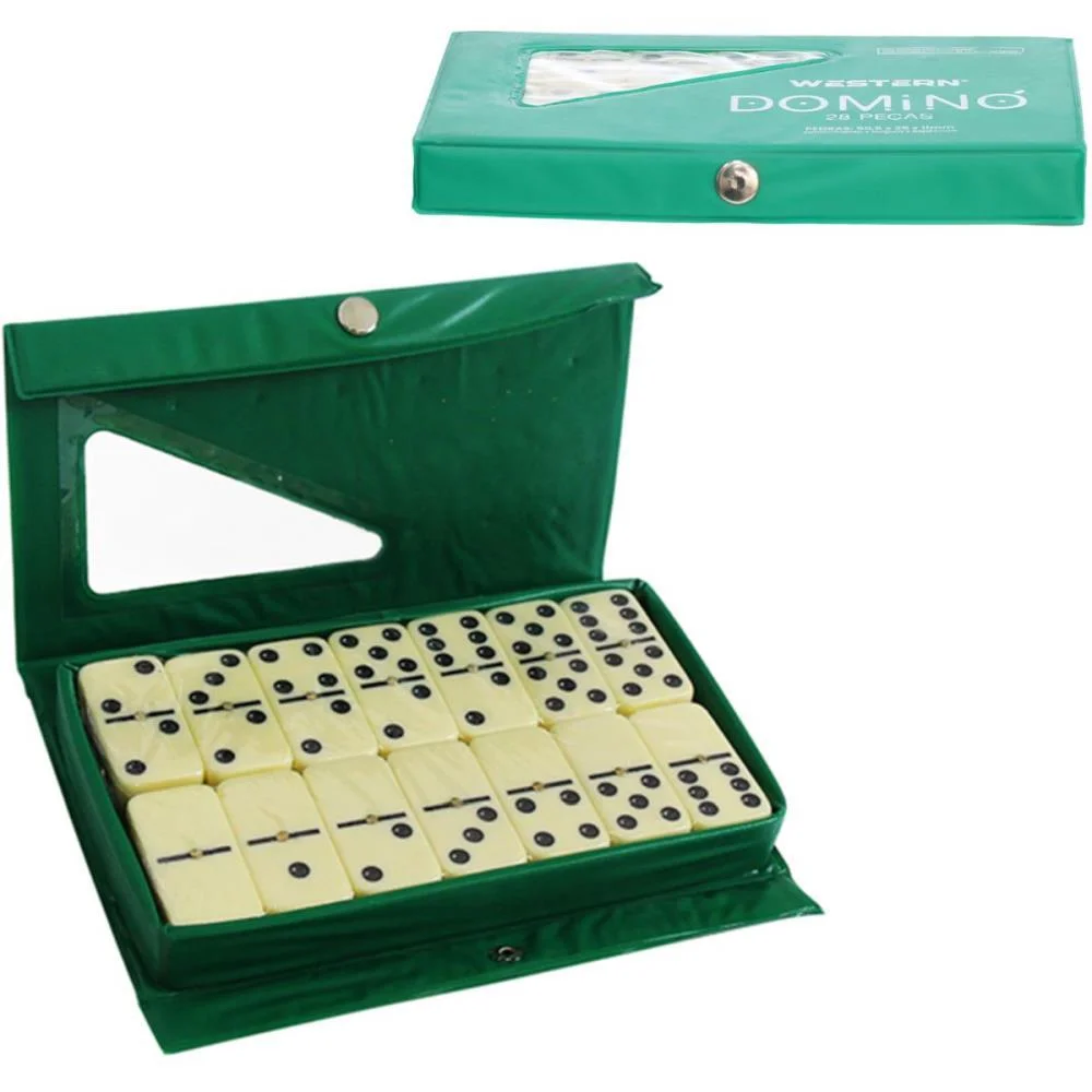 Domino Estojo 28Pcs 11Mm Verde Western (Estojo) - imagem 4