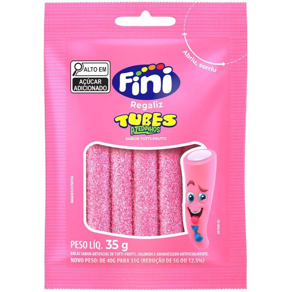 Doce Tubes Tutti Frutti 35G Fini (Dp.c/10) - imagem 4