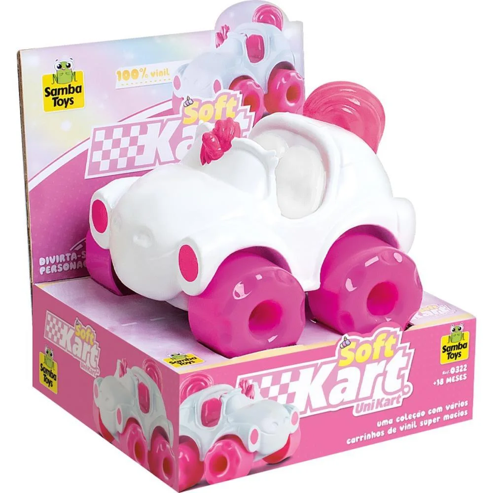 Brinquedo Para Bebe Carrinho Kart Unicornio Vinil Samba Toys (Unidade) - imagem 5