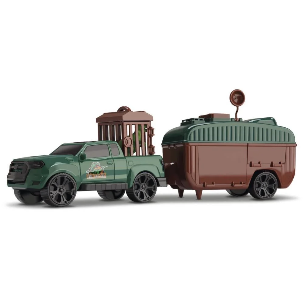 Carrinho Dino Raptors Trailer C/2 Dinos Orange Toys (Unidade) - imagem 2