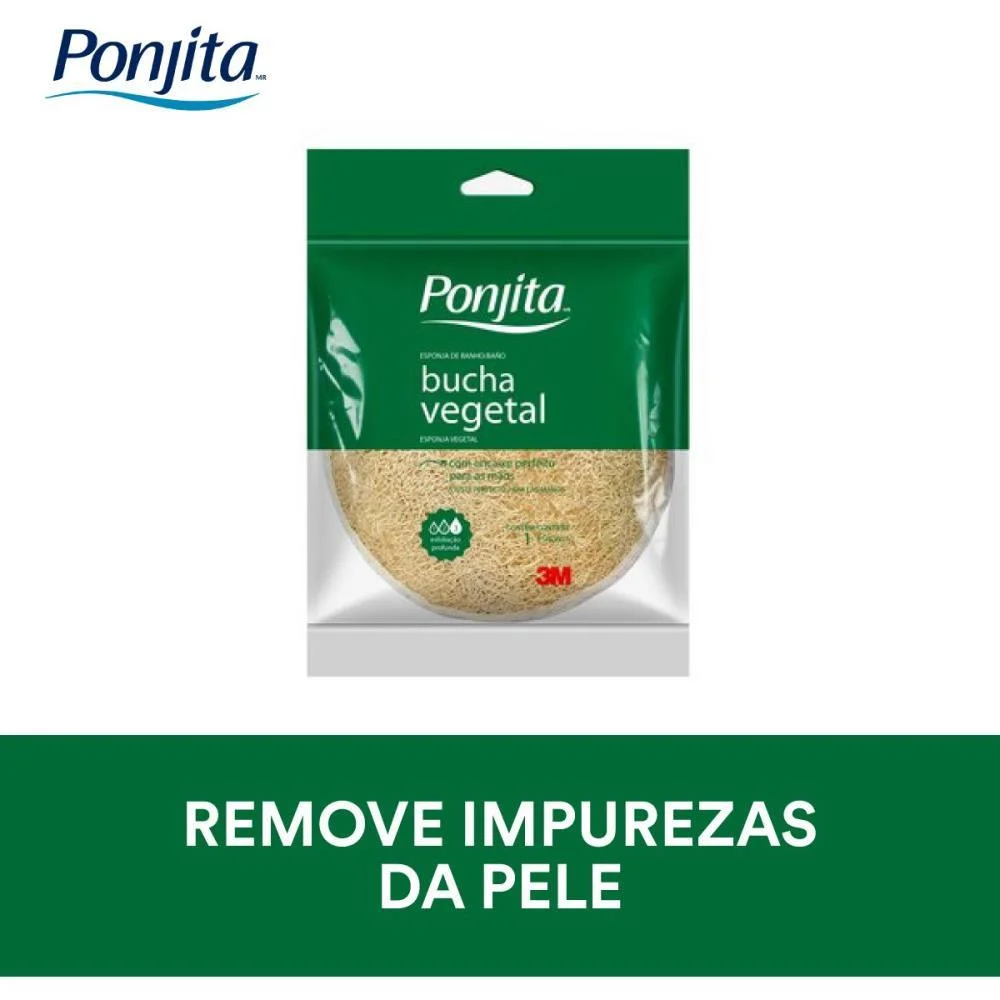 Esponja Para Banho Ponjita Vegetal 3M (Unidade) - imagem 4
