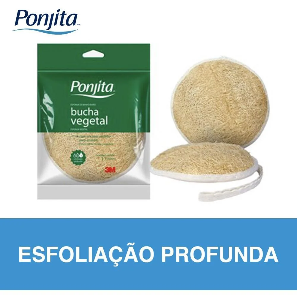 Esponja Para Banho Ponjita Vegetal 3M (Unidade) - imagem 6