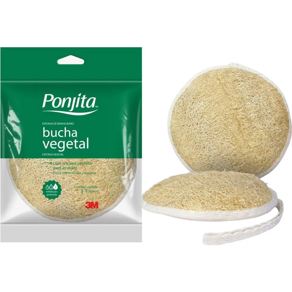 Esponja Para Banho Ponjita Vegetal 3M (Unidade) - imagem 8