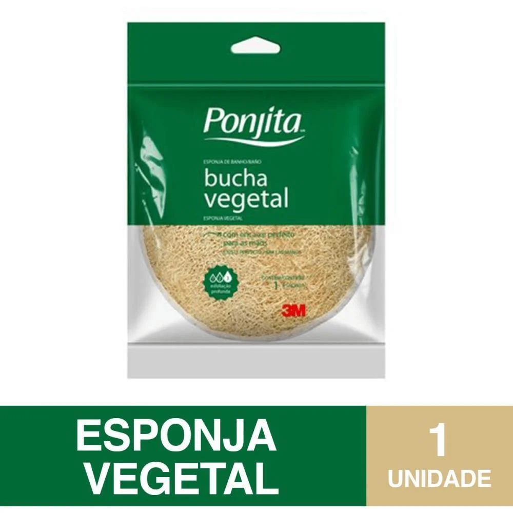 Esponja Para Banho Ponjita Vegetal 3M (Unidade) - imagem 9