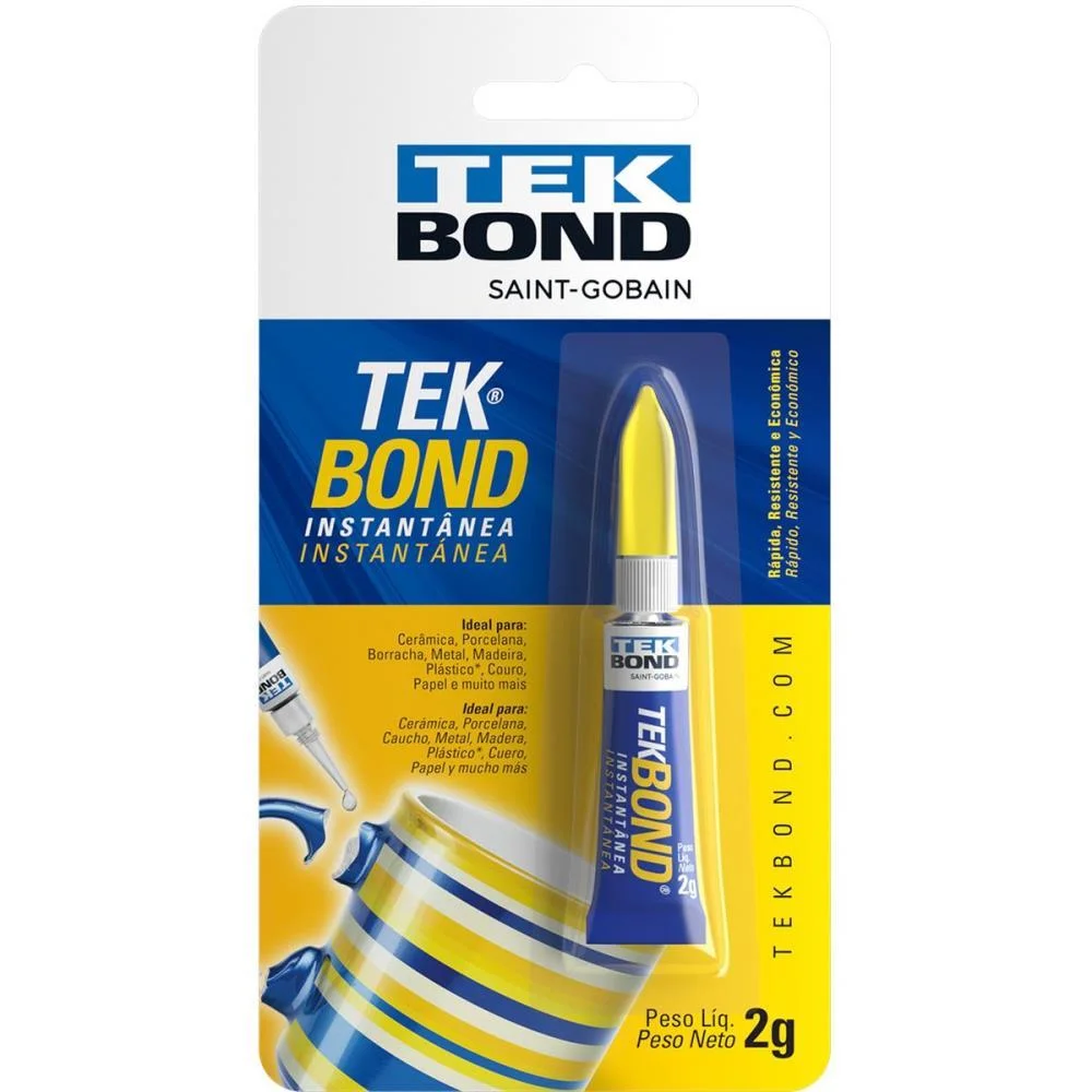 Cola De Alta Resistencia Tekbond 2Gr. Blister Tekbond (Dp.c/24) - imagem 2