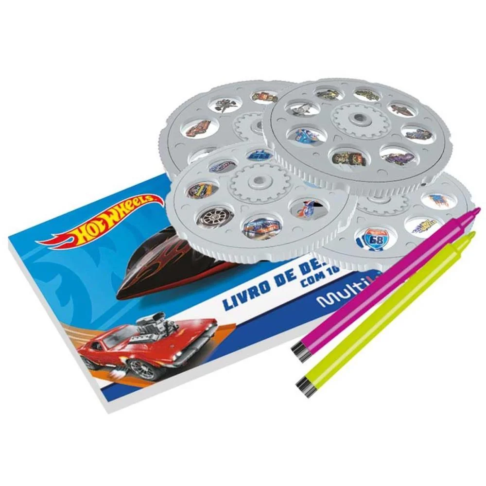 Brinquedo Para Colorir Mesa Projetora Hot Wheels Multikids (Unidade) - imagem 4