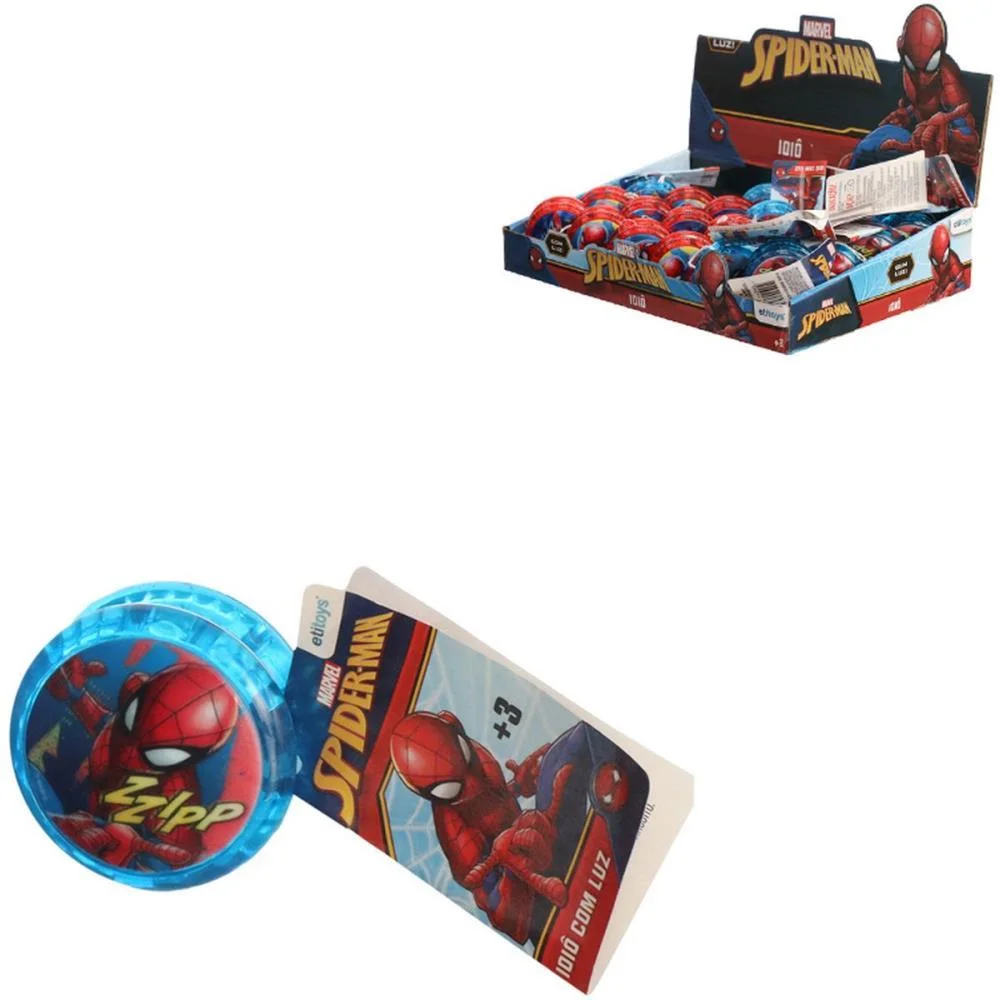 Brinquedo Diverso Spider-Man Ioio Com Luz Etitoys (Dp.c/24) - imagem 4
