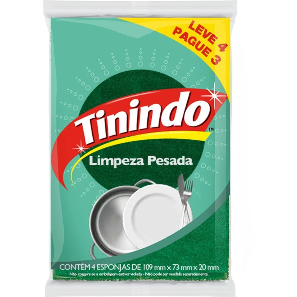 Esponja Para Limpeza Tinindo Leve 4 Pague 3 3M (Pct.c/04) - imagem 3