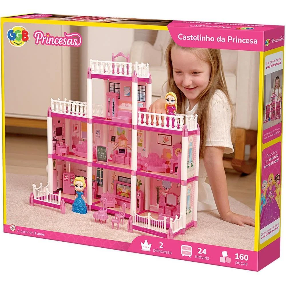 Casinha De Boneca Castelinho Da Princesa 160Pcs Ggb Plast (Unidade) - imagem 2