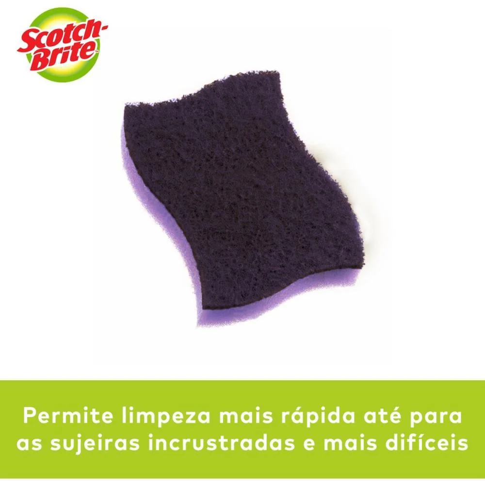 Esponja Para Limpeza Scotch Brite Extrema (Roxa) 3M (Bl.c/04) - imagem 4