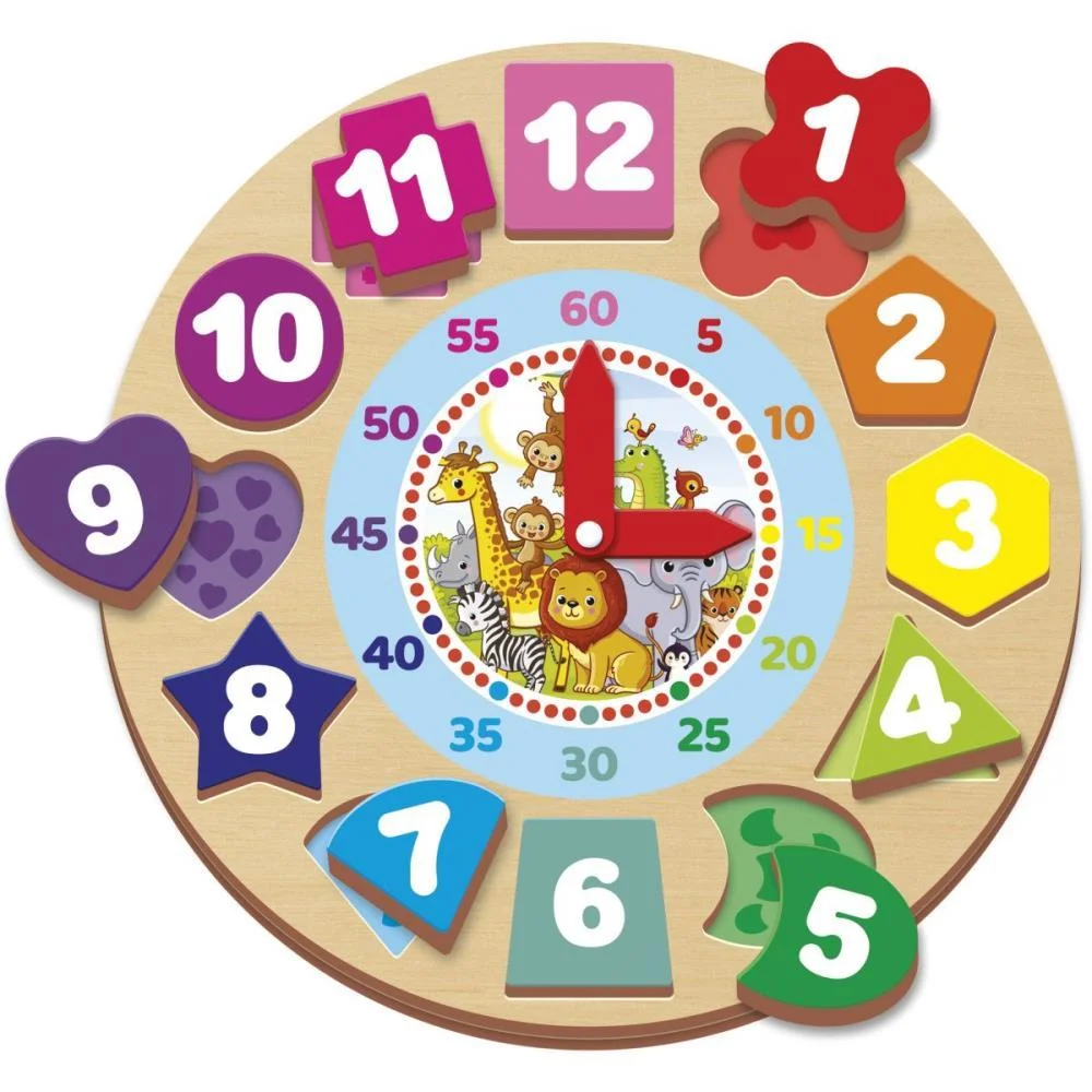 Brinquedo Pedagogico Relogio Numeros E Formas Ggb Plast (Unidade) - imagem 3