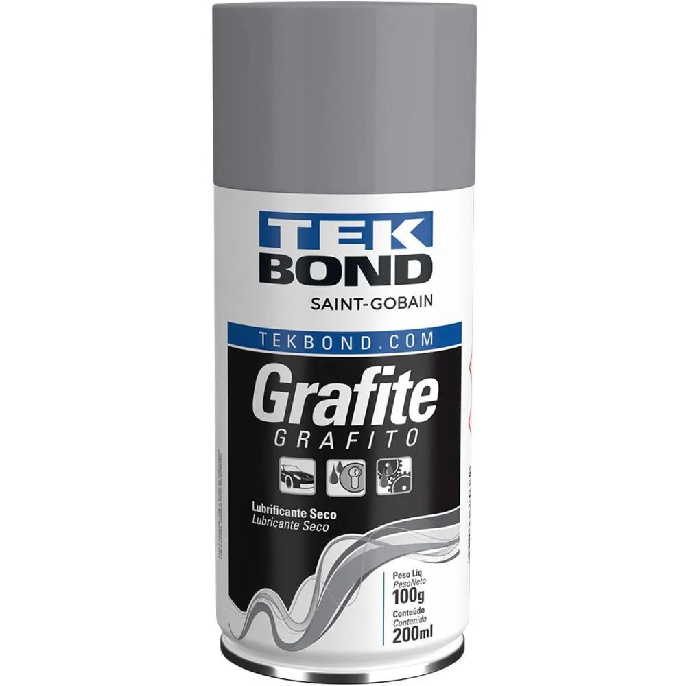 Aerossol Multiuso Spray Grafite Seco 200Ml Tekbond (Unidade) - imagem 3