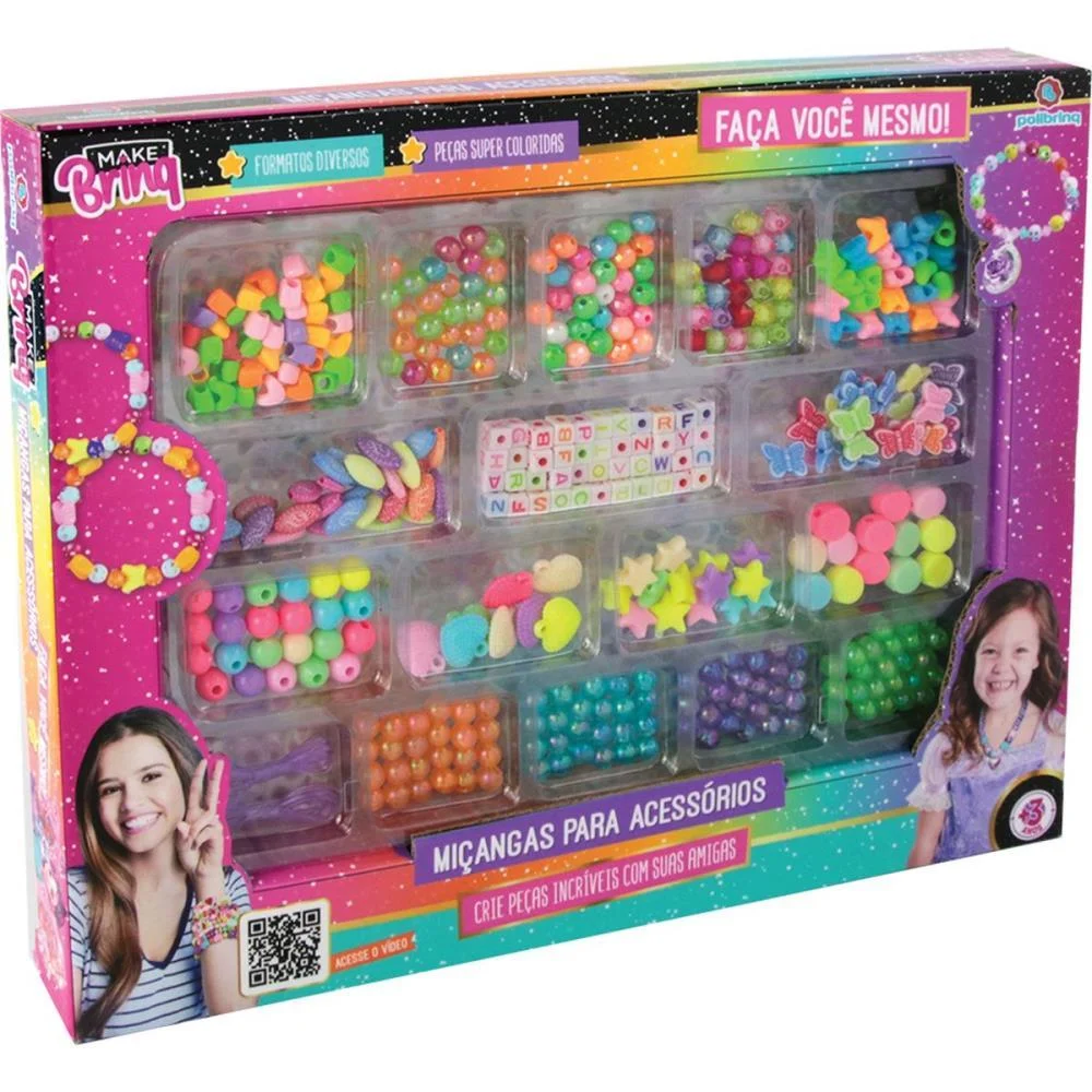 Bijuteria E Micanga Make Brinq Miçangas (Joias) Polibrinq (Kit) - imagem 2