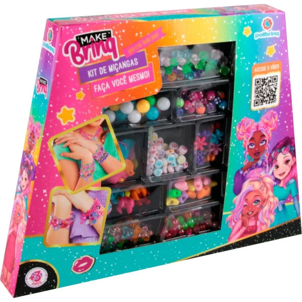 Bijuteria E Micanga Make Brinq Miganças 2 Sort. Polibrinq (Kit) - imagem 2