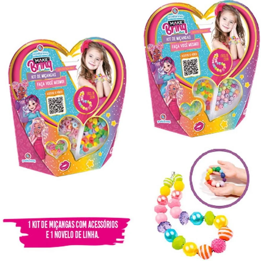 Bijuteria E Micanga Make Brinq Migangas 3 Sort. Polibrinq (Kit) - imagem 4