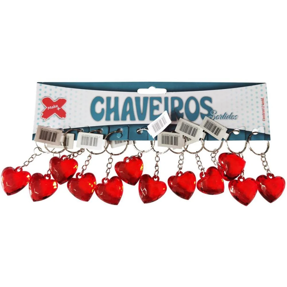 Chaveiro Coracao 2,5Cm Make+ (Bl.c/12) - imagem 2