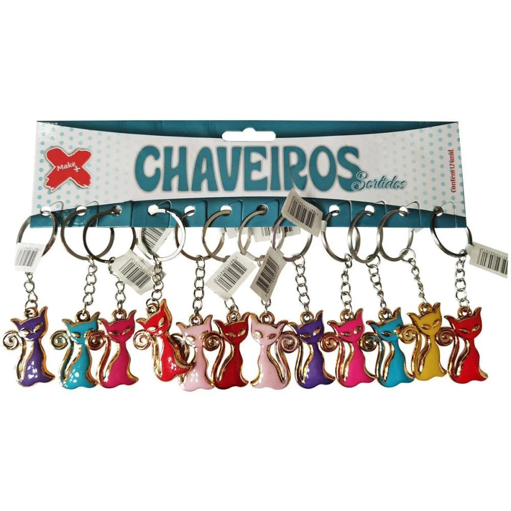 Chaveiro Gatinho 4Cm Make+ (Bl.c/12) - imagem 2