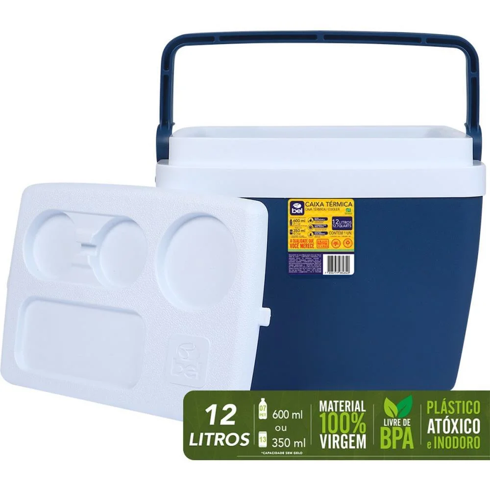 Caixa Termica 12L C/Alca E Suporte Azul Bel (Unidade) - imagem 3