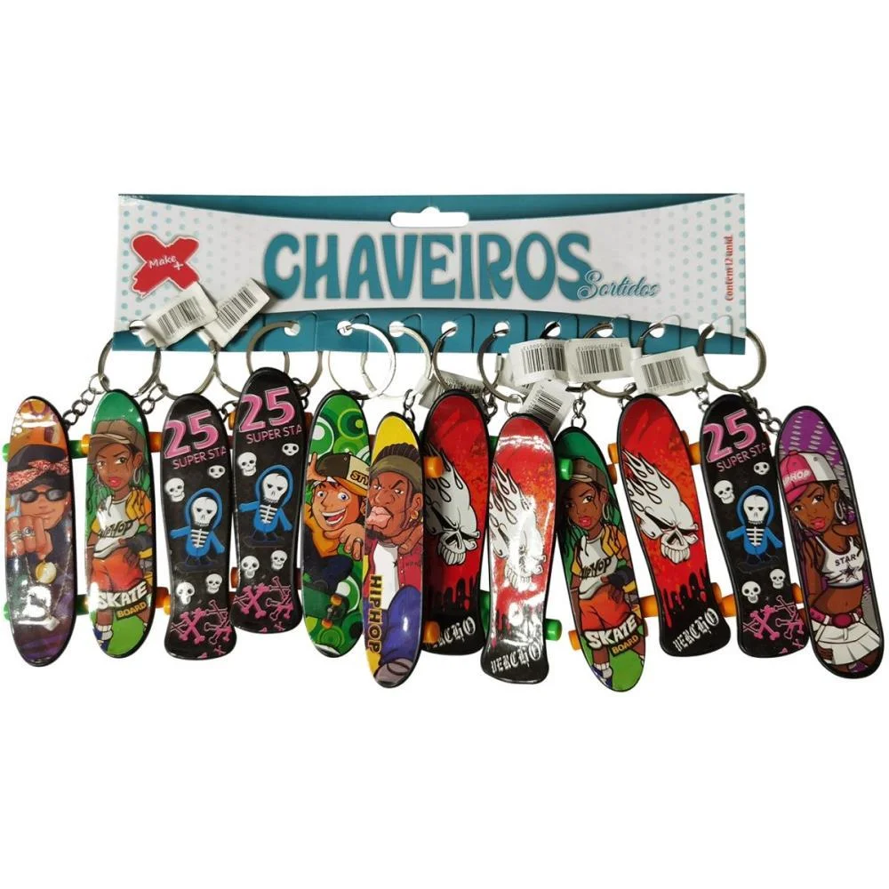 Chaveiro Skate 9,5Cm Make+ (Bl.c/12) - imagem 3