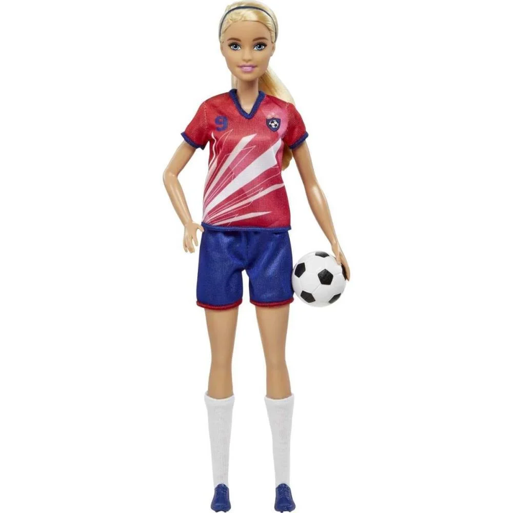 Barbie Profissoes Jogadora Futebol Uniforme Nº 9 Mattel (Unidade) - imagem 3