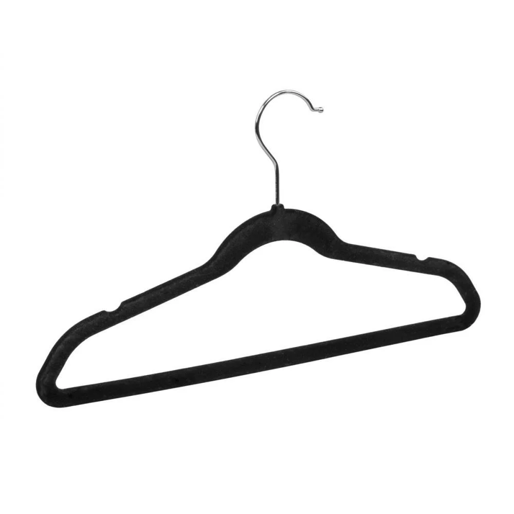 Cabide Veludo Preto Infantil C/6 Unid Ordene (Kit) - imagem 3