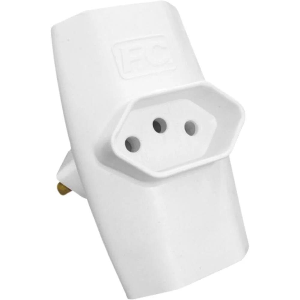 Adaptador Para Tomada Benjamim Tripolar 10A Br F.c. (Pct.c/10) - imagem 5