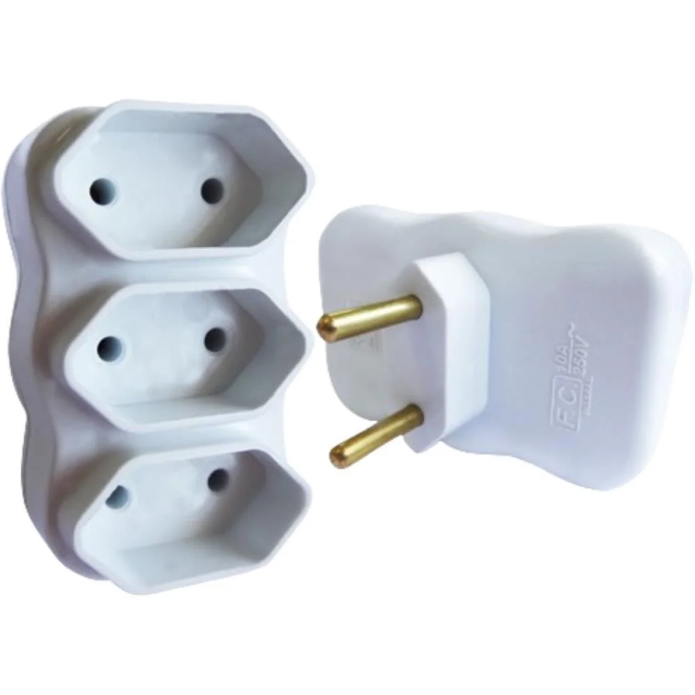 Adaptador Para Tomada Multiplicador Bipolar Br F.c. (Pct.c/10) - imagem 4