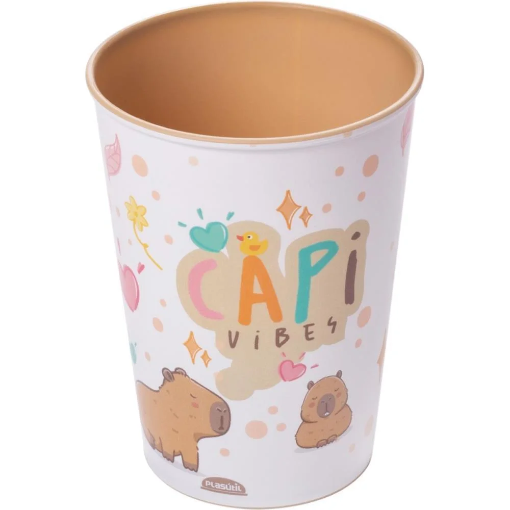 Copo Decorado Capivara Fun 320Ml Plasutil (Unidade) - imagem 5
