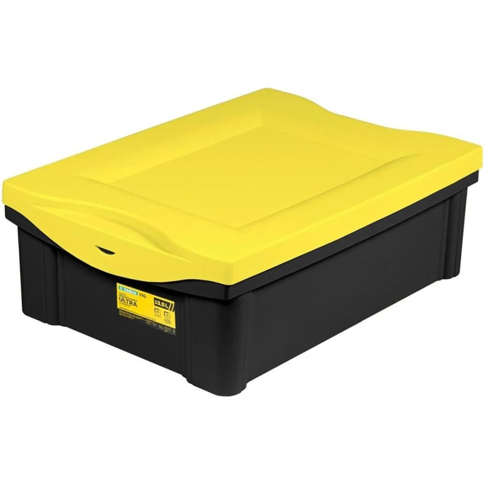 Caixa Plastica Multiuso Preto 13,5L 42,5X30X14,5 Medio Ordene (Unidade) - imagem 5