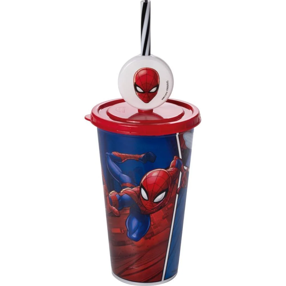 Copo Decorado Spider-Man Metalizado Auto-Rel Plasutil (Unidade) - imagem 3