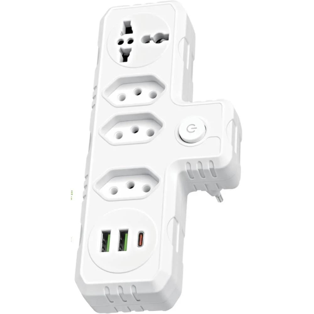 Adaptador Para Tomada Multifuncional 2P+T 10A Bivolt Flex (Unidade) - imagem 4