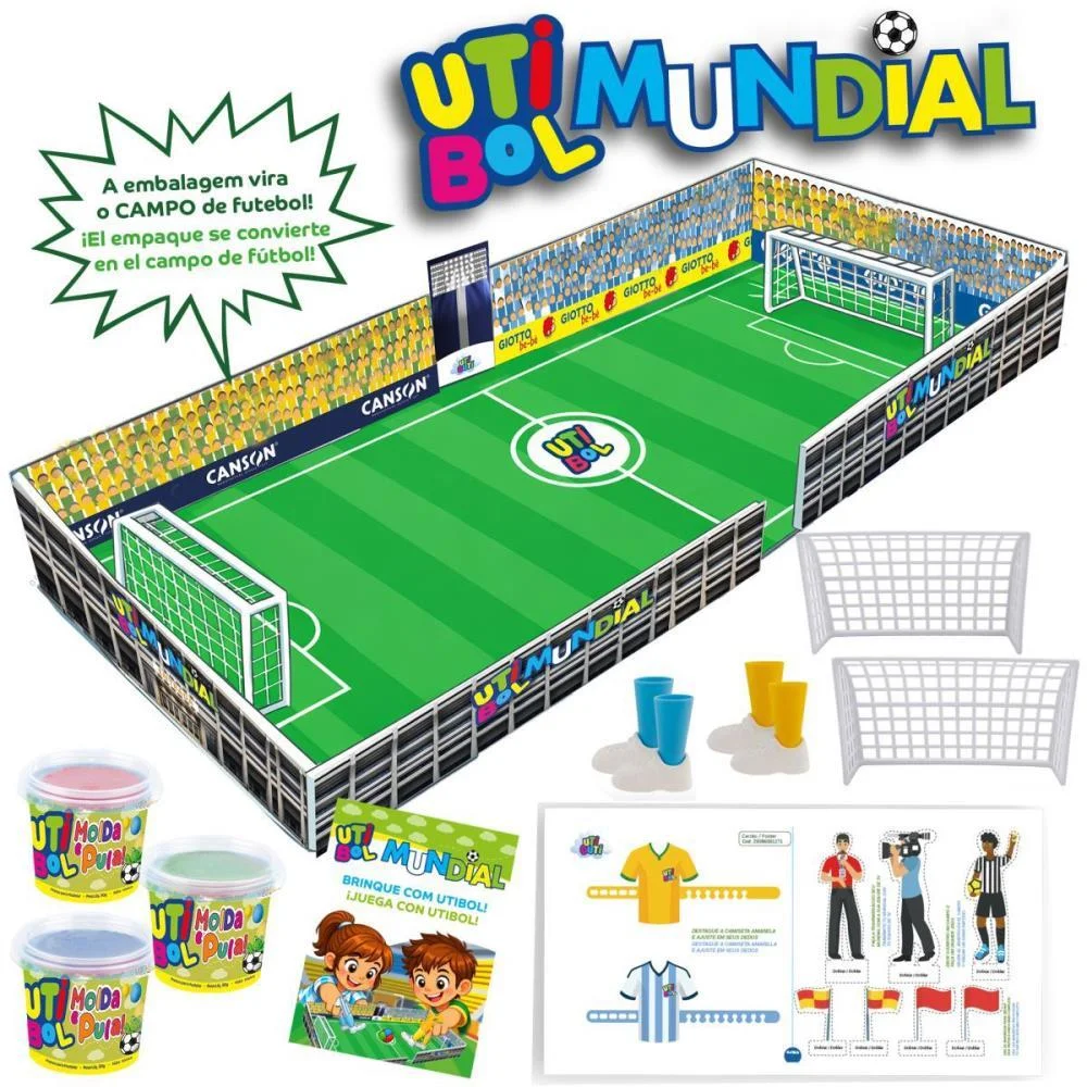 Copa Do Mundo Kit Jogo Massinha Utibol 8Pcs Canson (Unidade) - imagem 4
